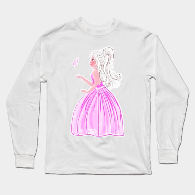 Butterfly girl Long Sleeve T-Shirt by Aurealis